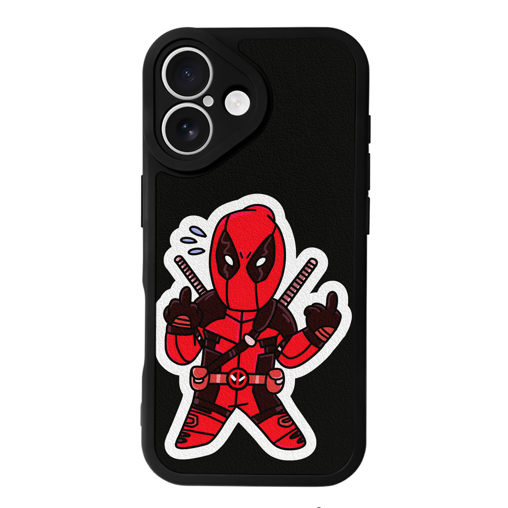 （画像用） Deadpool デッドプール 【iPhone 16シリーズ対応】シリコンスマホケース（レザー調） 材質：シリコン